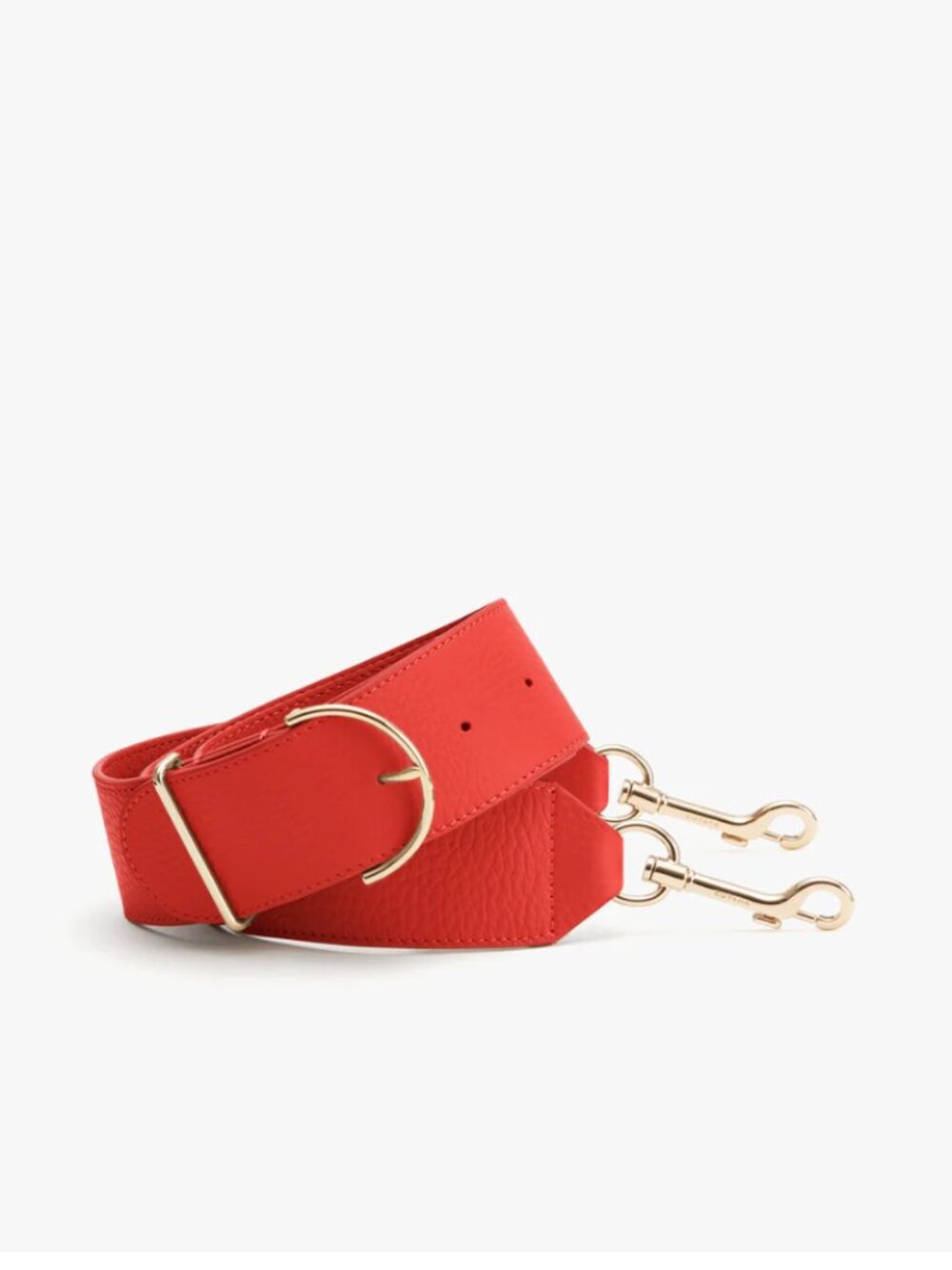 NEW Cuyana Adjustable Wide Strap in Chili Pebbled Leather